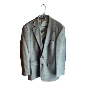 Oscar De La Renta Size 44R Lambswool/Cashmere Blend Blazer
